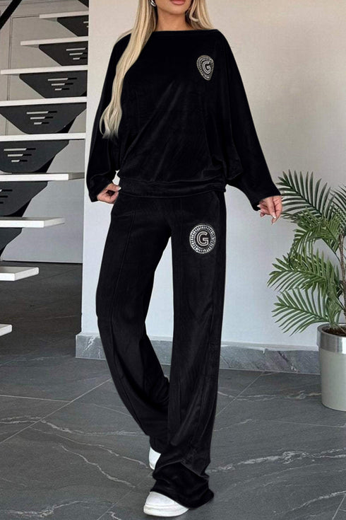 'Fauna' Long Sleeve Top and Pants Set - Celes Fashion